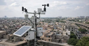 Automatic Weather Stations installed in urban Indian cities for real-time weather monitoring