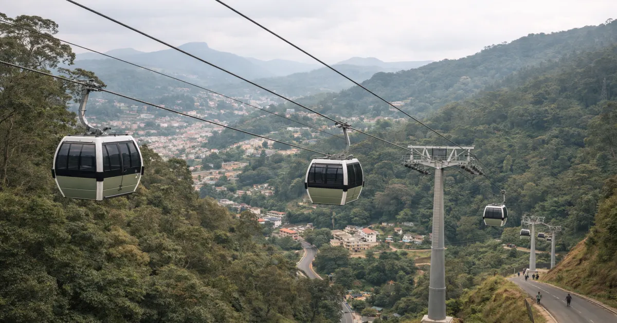 High-Altitude Cable Propelled Ropeway Transport System feasibility study in Udhagamandalam