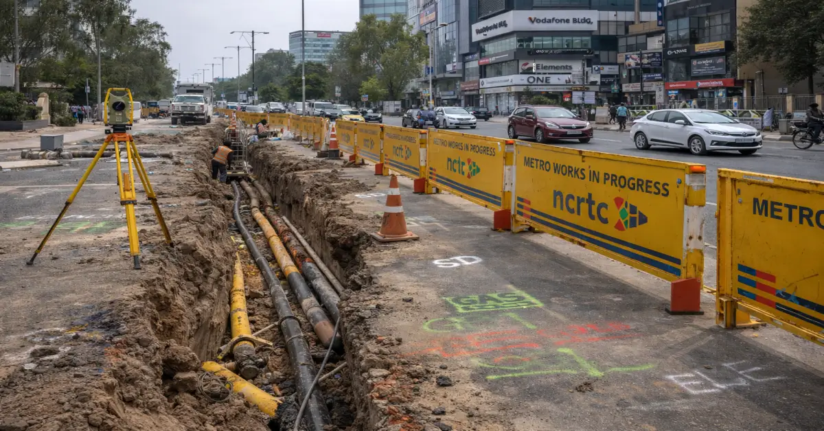 Utility diversion work planned along the Namo Bharat RRTS Corridor in Gurugram