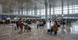 Navi Mumbai International Airport passenger operations during initial commercial launch phase