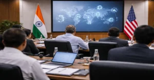 Institutional setting representing cooperation between India and the United States on technology initiatives.