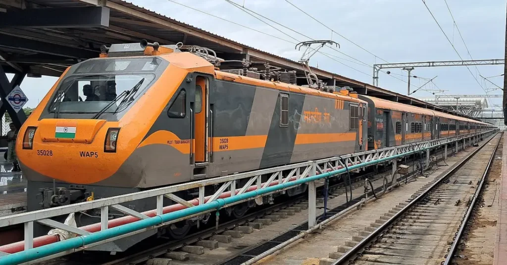 Rail multitracking projects representative Indian Railways train