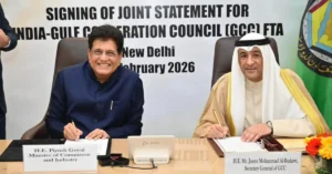 Free Trade Agreement negotiations signing between India and Gulf Cooperation Council