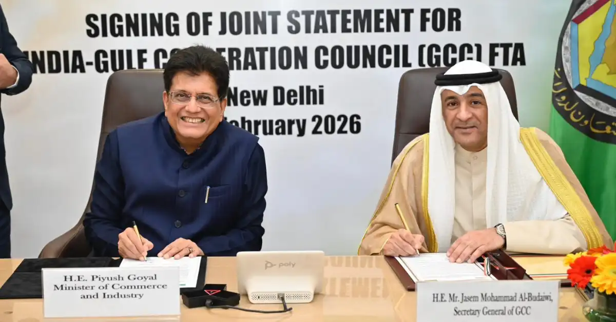 Free Trade Agreement negotiations signing between India and Gulf Cooperation Council