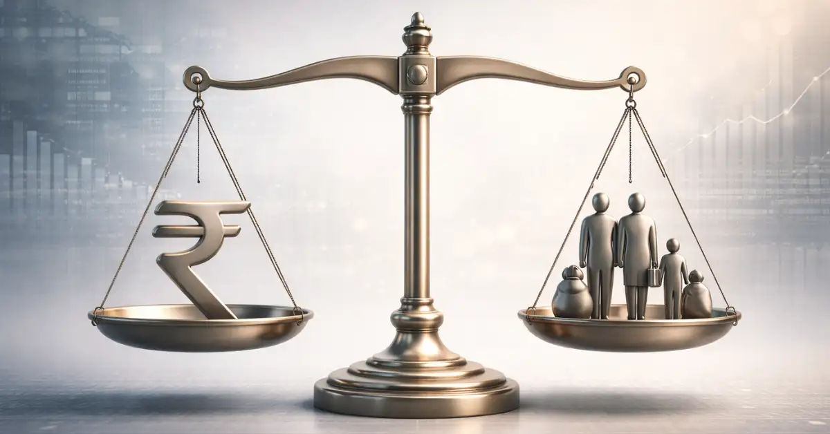 Conceptual illustration representing financial stability and inclusion in India’s banking system