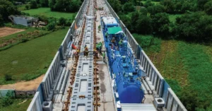 High-speed rail corridor construction underway in India
