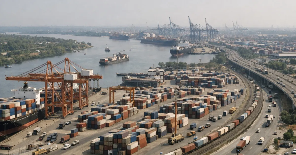 Major port cargo handling and maritime logistics infrastructure in India