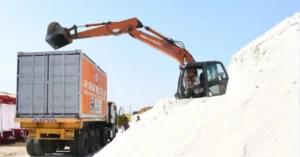 Stainless steel containers used by Indian Railways for salt transportation trials