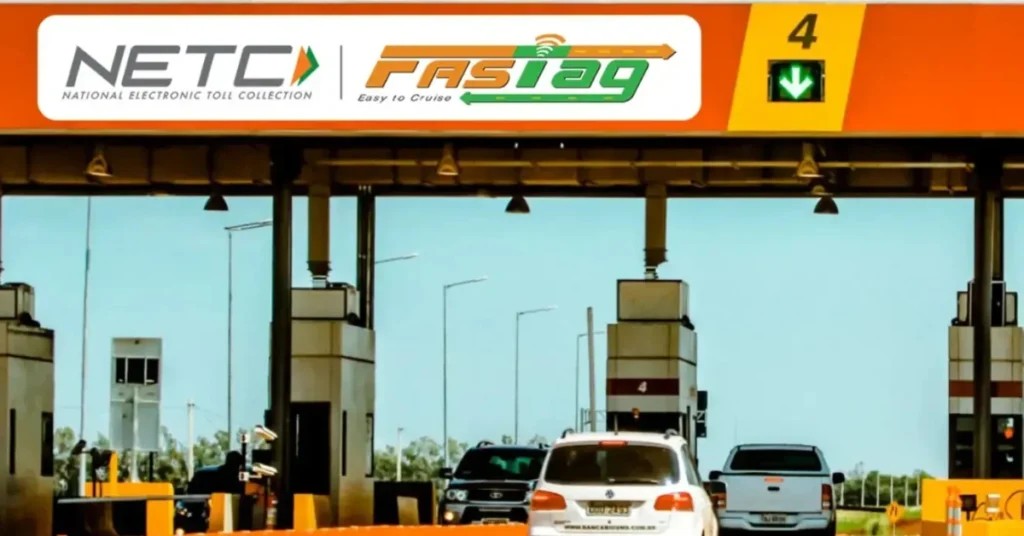 NHAI FASTag system capturing vehicle data at toll plaza