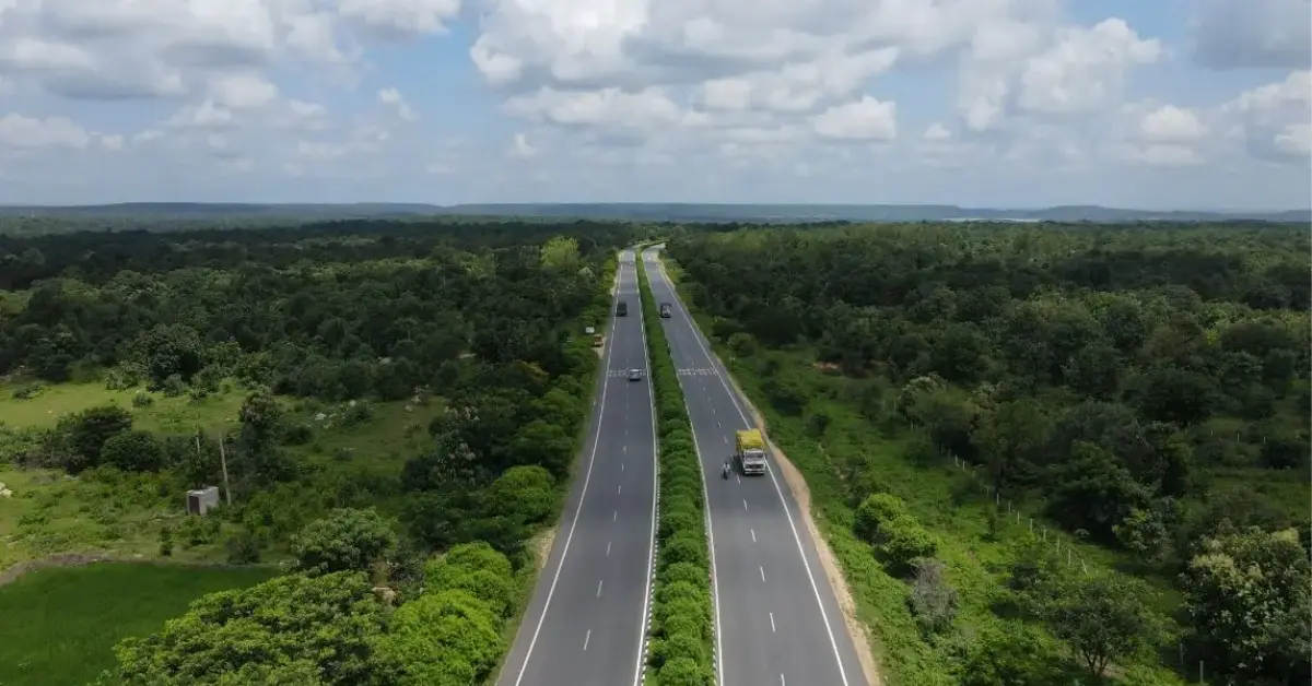 Bee Corridors on National Highways represented by green median plantation