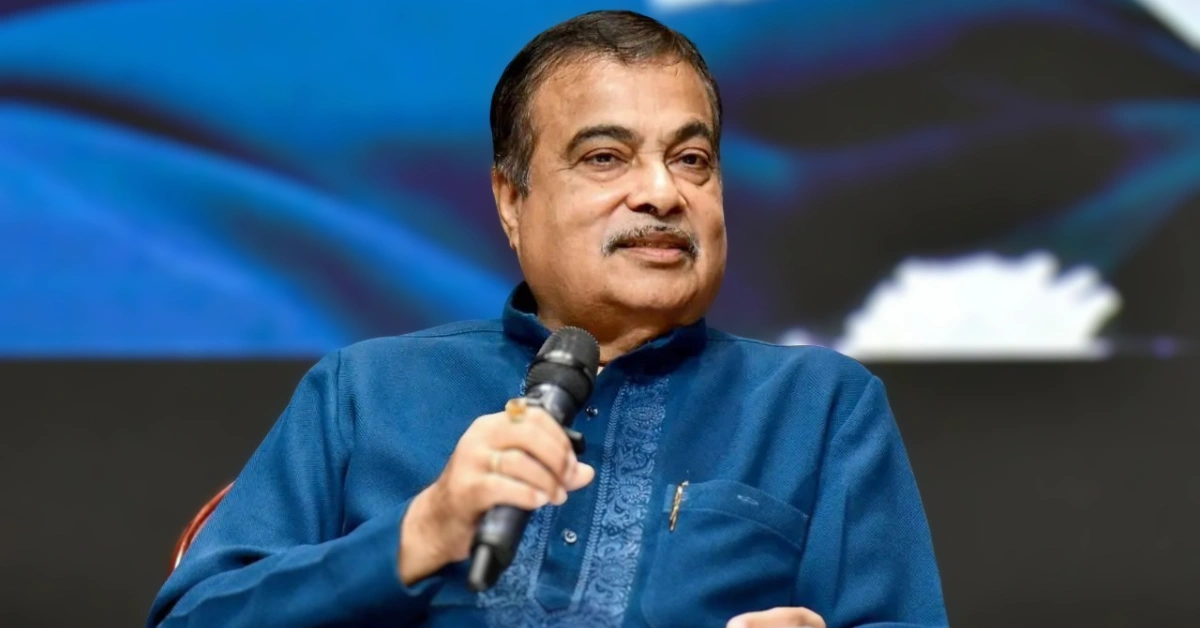 Union Road Transport and Highways Minister Nitin Jairam Gadkari speaking at a public event