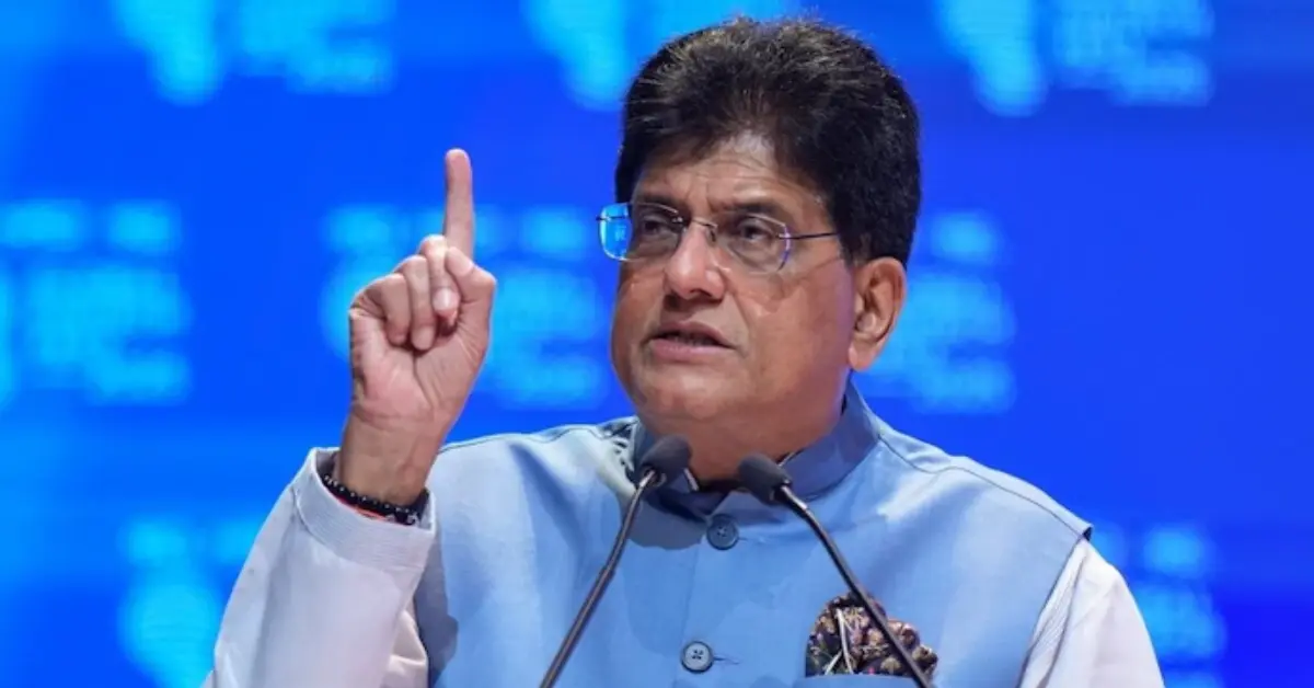 Commerce and Industry Minister Piyush Goyal addressing an official event