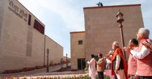 Prime Minister Narendra Modi inaugurating Seva Teerth in New Delhi