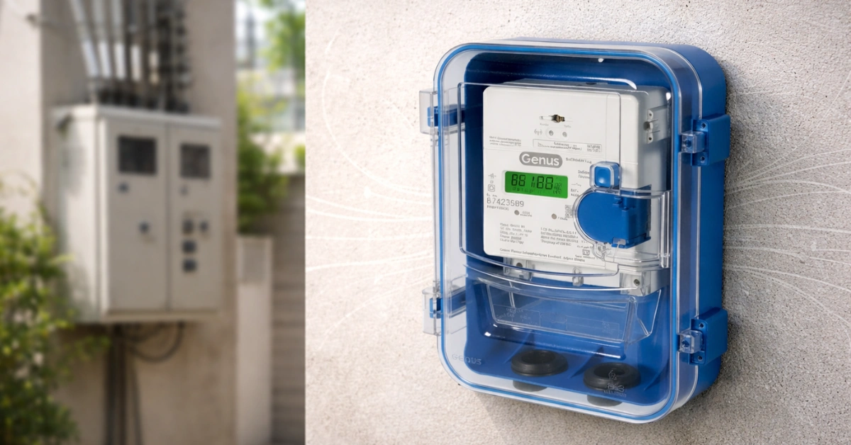 Smart electricity meter installed as part of power distribution reforms under RDSS