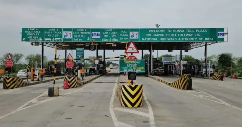 Sonva Toll Plaza on a National Highway representing partially operational expressway tolling under the National Highways Fee (Determination of Rates and Collection) (Amendment) Rules, 2026