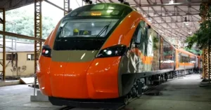 Vande Bharat sleeper train prototype during trials at Integral Coach Factory