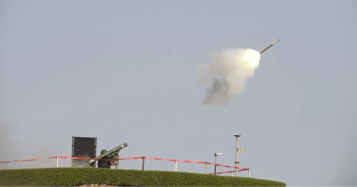Very Short-Range Air Defence Missile System tested during DRDO trial at Chandipur