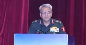 Lt Gen Anindya Sengupta addressing the Strategic Communication Conclave in Lucknow
