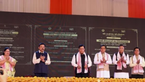Sarbananda Sonowal at the foundation ceremony for river lighthouses on the Brahmaputra in Guwahati.