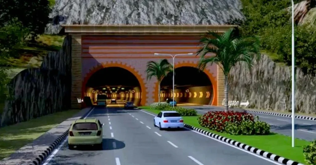 Goregaon-Mulund Link Road tunnel and flyover infrastructure in Mumbai
