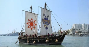 INSV Kaundinya traditionally constructed stitched sailing vessel of the Indian Navy