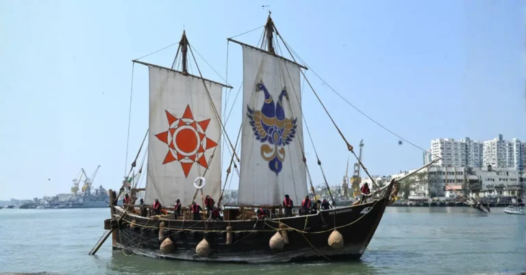 INSV Kaundinya traditionally constructed stitched sailing vessel of the Indian Navy