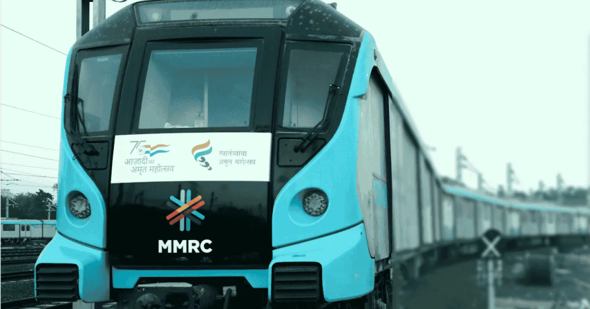 Mumbai Metro Line 3 train by MMRCL