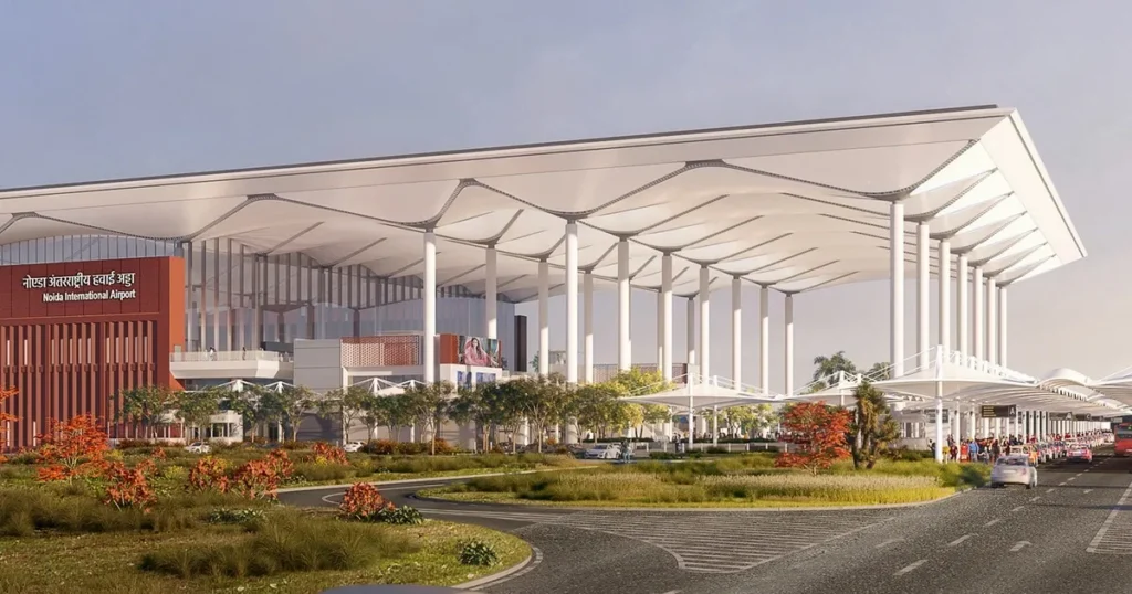 Noida International Airport terminal infrastructure and runway operations