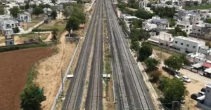 Multiple railway tracks representing rail multi-tracking expansion in eastern India