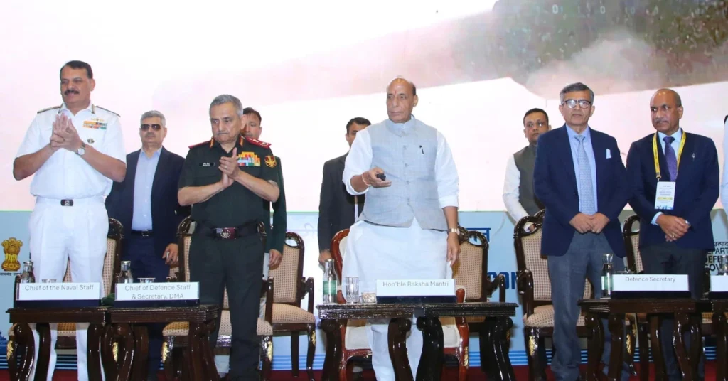 Rajnath Singh at National Defence Industries Conclave in New Delhi