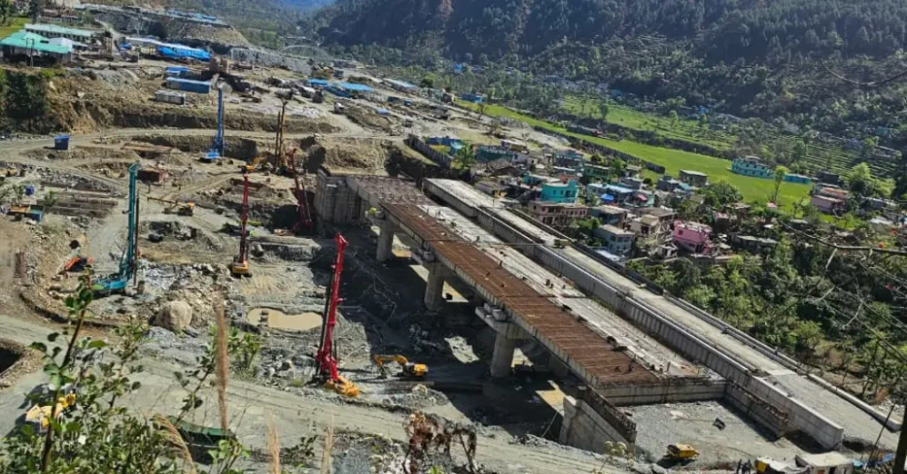 Rishikesh-Karnaprayag Rail Project bridge construction and railway alignment in Uttarakhand