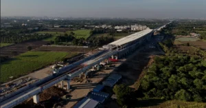 Under-construction Surat bullet train station on Mumbai-Ahmedabad high-speed rail corridor