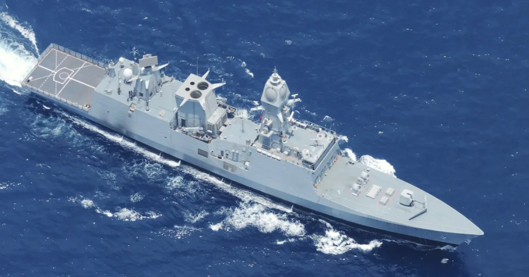 Project 17A stealth frigate Taragiri of Indian Navy at sea