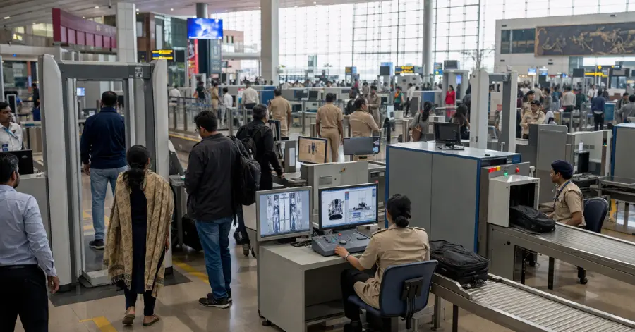 BCAS–RRU aviation security testing centre with screening equipment at airport