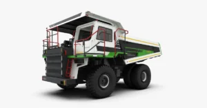 BEML electric dump truck operating in mining environment