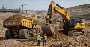 BEML heavy equipment used in infrastructure and construction projects