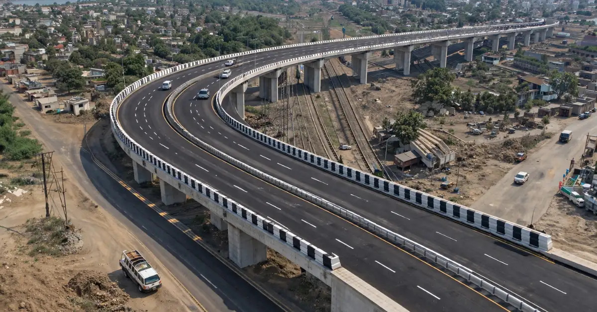 Deendayal Port road over bridge improving cargo movement over railway crossing