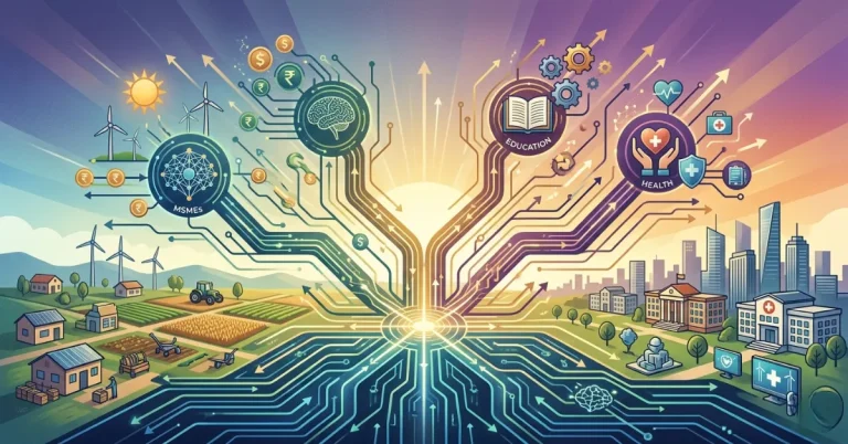 Digital Public Infrastructure ecosystem connecting sectors in India