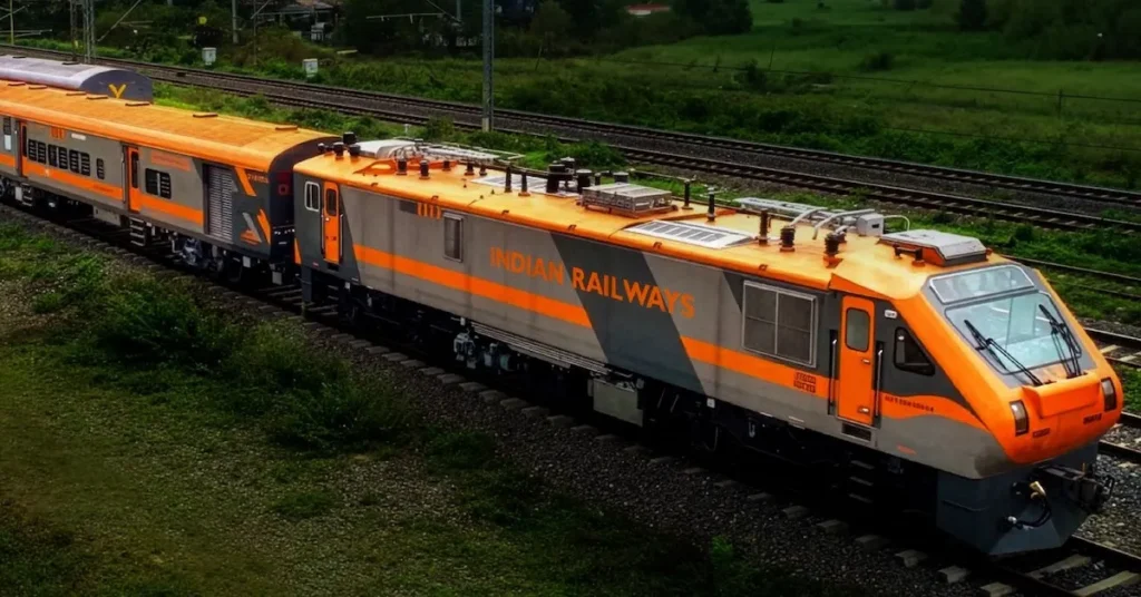 East Coast Railway train operations on electrified Indian Railways track