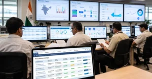 Government e-Marketplace digital procurement system showing transactions and analytics