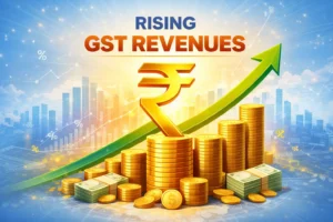 GST revenue growth trend with rising collections in India