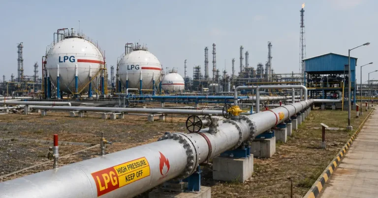 LPG pipeline infrastructure in India connecting refinery and storage facilities