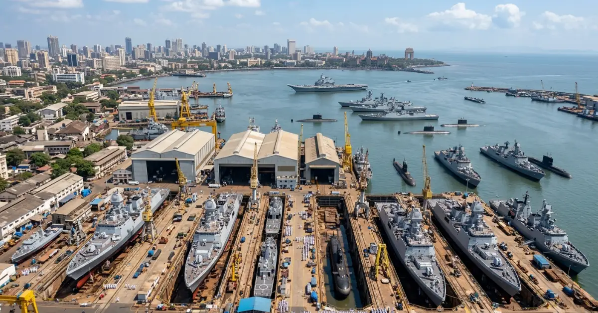 India maritime expansion with multiple vessels at sea