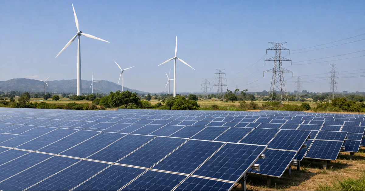 India’s Installed Non-Fossil Power Capacity solar and wind energy infrastructure