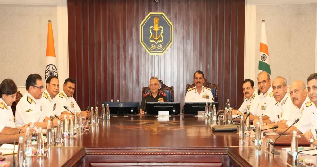 Indian Navy commanders during conference at Nausena Bhawan