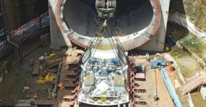 Mumbai-Ahmedabad Bullet Train Project TBM assembly at BKC Sawli tunnel site