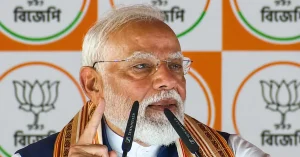 PM Modi addressing a public gathering ahead of development projects launch in Sikkim