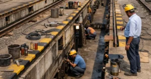 North Western Railway pit lines used for train maintenance