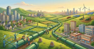 PNG Expansion showing piped natural gas connections installed in urban area