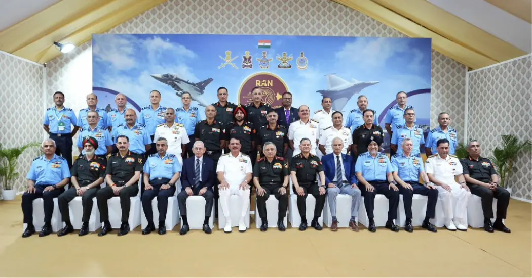 Ran Samwad tri-service seminar Bengaluru with Indian Armed Forces officials
